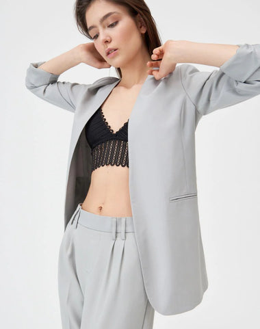 Mavi Parıltılı Waffle Lounge Jogger Pantolon